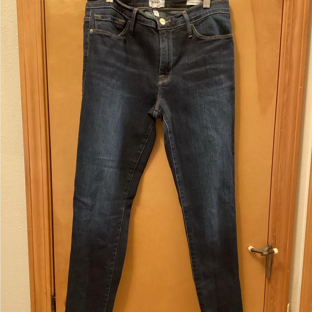 Frame Denim Women's Dark Indigo Skinny Jeans